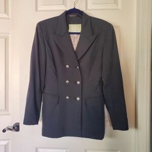 Charles Chang Lima Wool Blend Blazer Double Breasted Gray Women's Size 8
